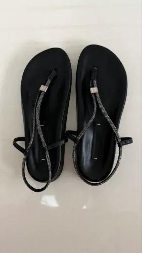 Sandália papete Santa lolla napa soft preta 36