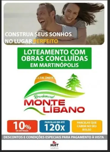 Terreno para Venda em Martinópolis, RESIDENCIAL MONTE LIBANO