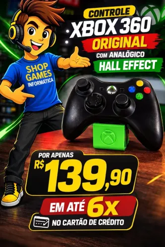 CONTROLE XBOX 360 COM HALL EFFECT