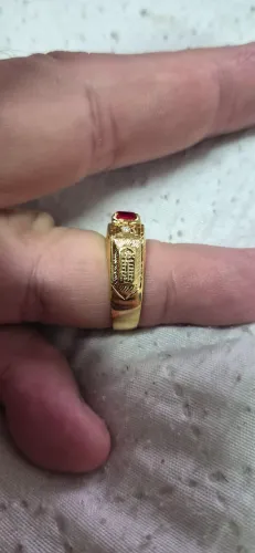 Anel Formatura Direito Advogado com emblemas lex e balança 