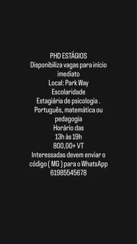 Vagas de estágio