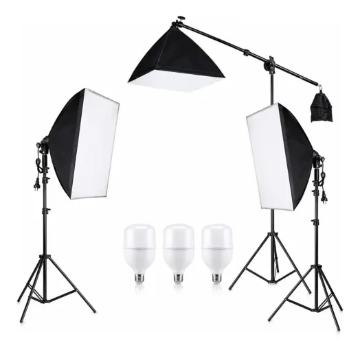 Kit Iluminação Estúdio Fotográfico Profissional Luz Contínua