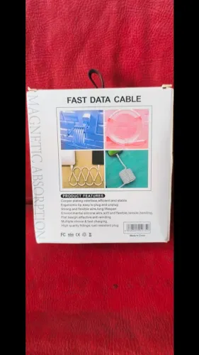Cabo para celular tipo "C" com imã para melhor acomodação e proteção do cabo.