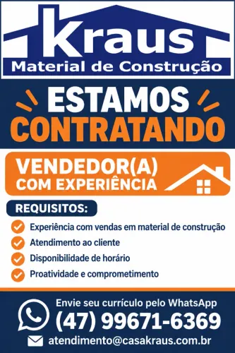 VENDEDOR COM EXPECIÊNCIA EM MATERIAL DE CONTRUÇÃO