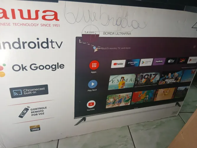 TV 43" AIWA Com Android com Defeito