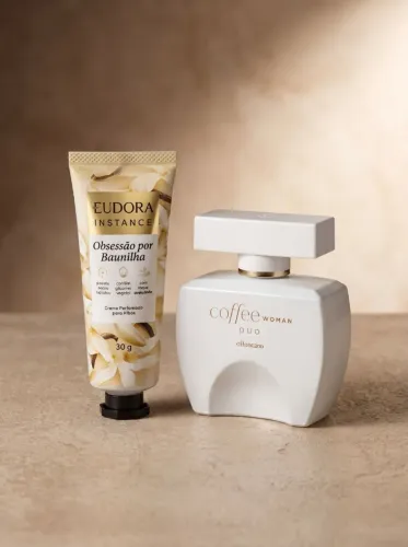 Combo: Coffee Woman Duo 100ml + Creme de maos Instance  Baunilha 30g 