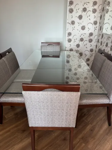 Mesa 6 lugares de vidro