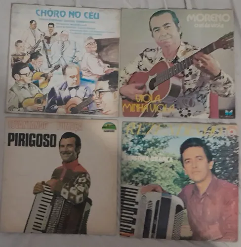 4 Discos Vinil Pirigoso Levantando Fumaça Resendinho Sanfon Branca Moreno Viola Chôro Céu