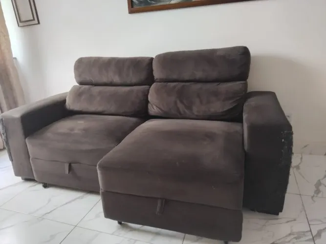Sofá Retrátil e Reclinável | Retirada por conta do comprador