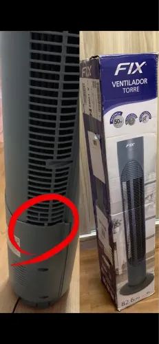 Ventilador com pequeno detalhe