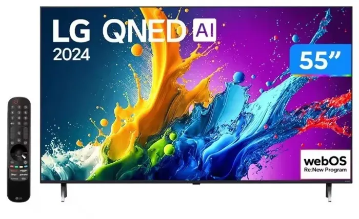 55" SMART TV LG QNED80, quase não usada, tenho caixa. leia anuncio