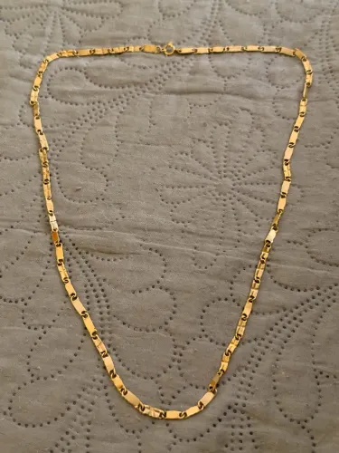 Cordão ouro 18k maciço feito a mão