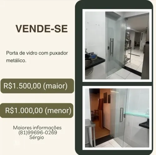 Porta de vidro (2) em promoção!!!