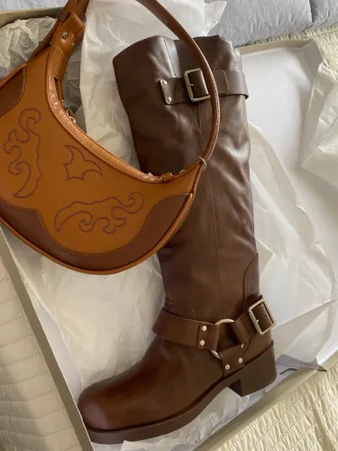 Bota Arezzo motorcycle cowgirl