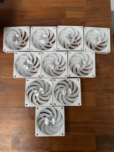 COMBO 10 FANS LIAN LI SL-INF WHITE ? 6 REVERSE + 4 NORMAIS