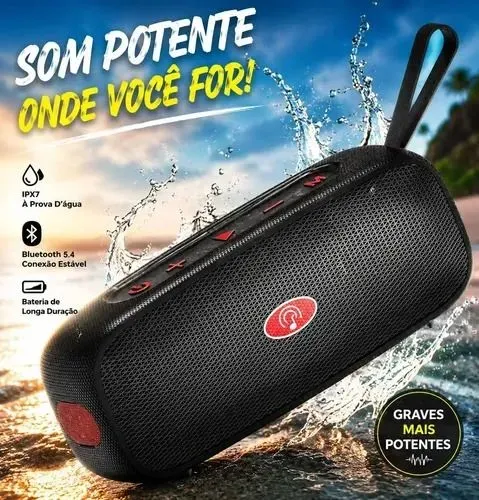Caixa de Som Bluetooth Portátil Boombox