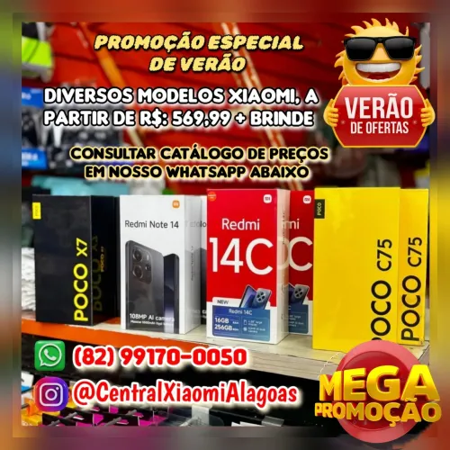 XIAOMI POCO X7 PRO 5G, POCO F7 5G, REDMI NOTE 15 E DIVERSOS MODELOS DISPONÍVEIS 