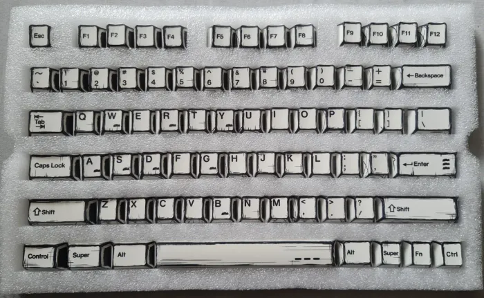 Keycaps / Conjunto de teclas com estilo Comic Book / Comic Sketch / Cel-Shaded