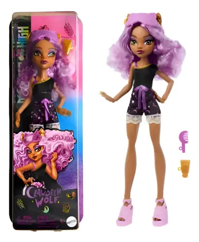 Boneca Monster High Clawdeen Wolf da coleção Pijamas Monstruosos Creepover Party NOVO
