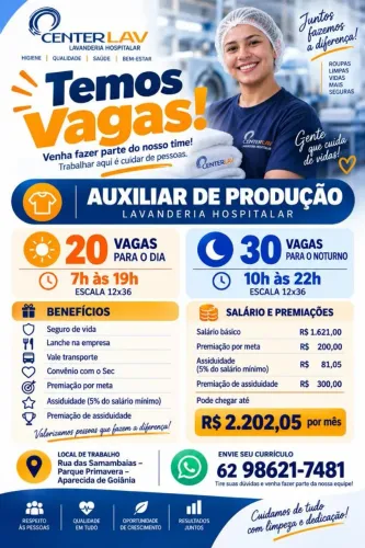 Vagas em Aparecida de Goiânia