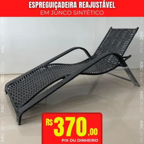 Espreguiçadeira Ajustável Em Junco Sintético