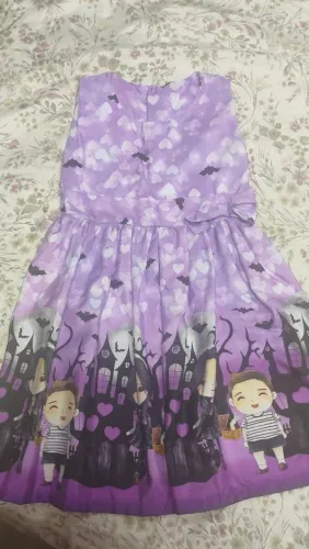 Vestido da Wandinha veste idades 5,6 e 7 anos