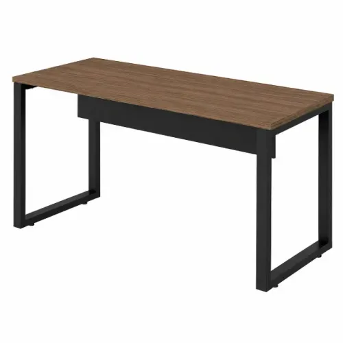 Mesa Para Escritório INDUSTRIAL Sem Gavetas (0,90x0,50) Nogal/Preto