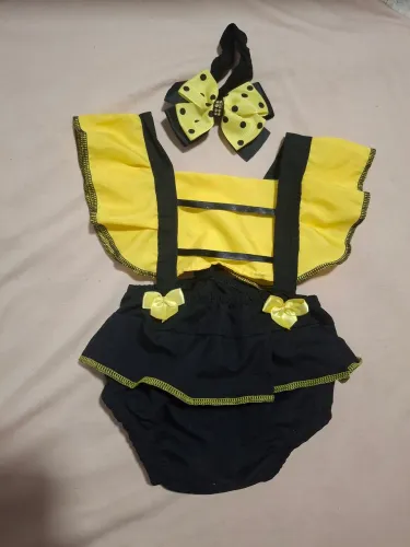  Body Bebê Abelha Abelinha + laço Bebe 