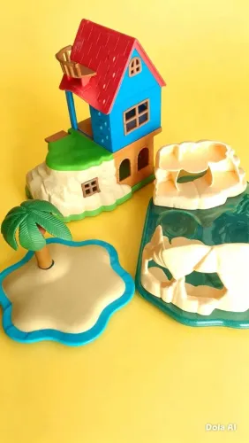 Raro Conjunto Ilha Secreta / Casa na Ilha Secreta, da marca Sylvanian Families