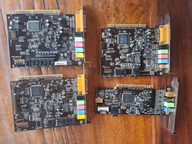 4 placas sound blaster pci 