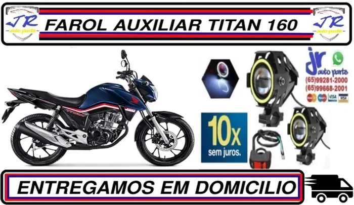 Par Farol de Milha Led Angel Eyes Titan 160 2020
