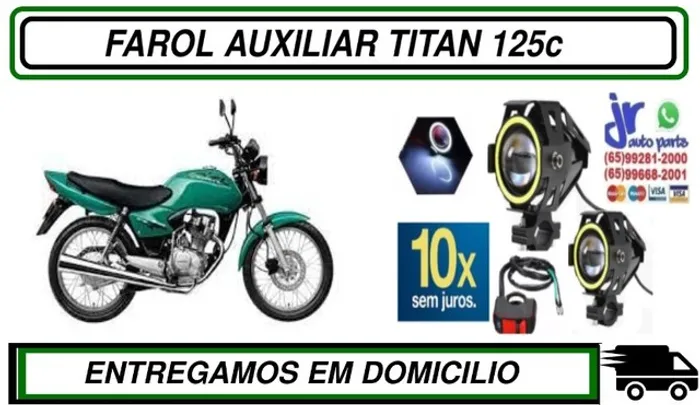 Par Farol de Milha Led Angel Eyes Titan 125c 2002