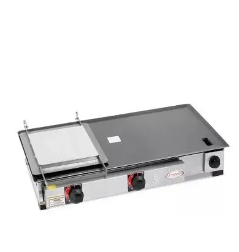 Chapa Chapeira Lanches Inox C/ Prensa Gaveta 80x43 Itajobi