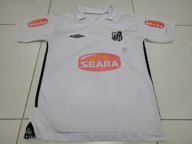 Camisa Santos Umbro Branca Seara 2010 #7 Neymar Tam M Santástico