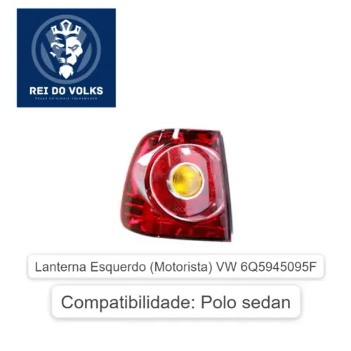Lanterna lateral lado esquerdo (motorista) Polo Sedan