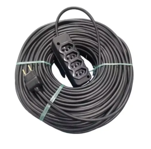 Extensão Elétrica 50 Metros - PP 2x1.5 mm Reforçada - Pronta Entrega 