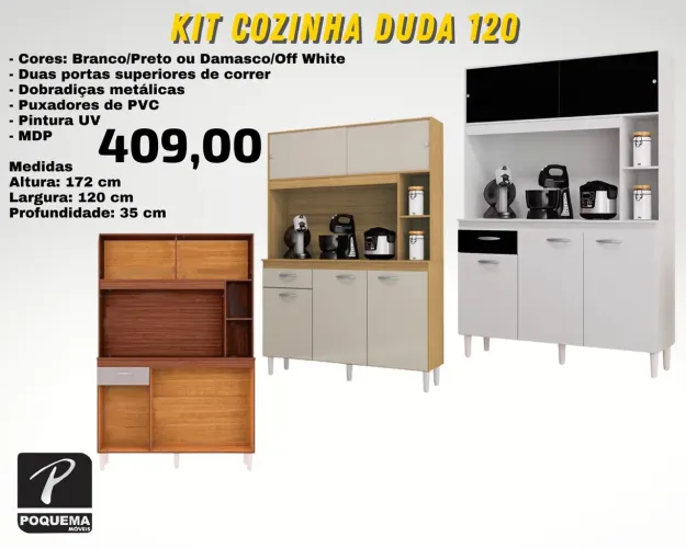 Armário de cozinha Duda 1.20 - ENTREGA HOJE !!!