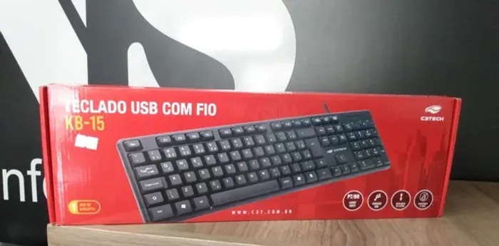 Teclado Usb Com Fio Abnt2 C3tech kb-15