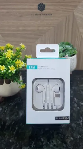 Fone de Ouvido Tipo-C com Microfone - FAM - FCA-OE18C