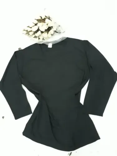 Blusa Manga Longa Poliamida  Lisa  Plus Size Feminina
