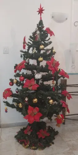 Arvore de natal , 1,70 com todos os enfeites .