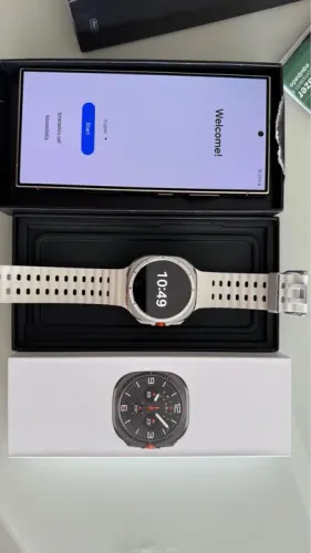 Samsung galaxy watch ultra. Pulseira branca