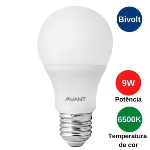 Lampadas Led 9w 6500k Branco Frio Bulbo Avant Cor da luz Branco-frio 110V/220V