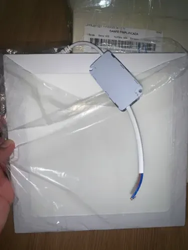 Plafon Painel Led 25w Quadrado de EMBUTIR / 29x29 Luz Branco Quente Teto Gesso Borda Fina