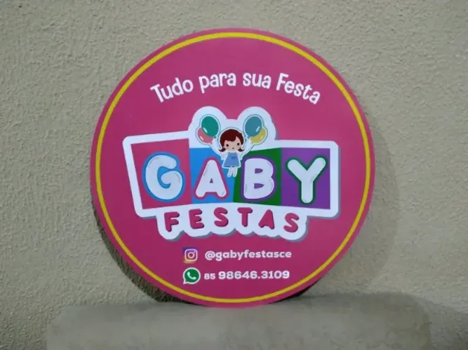 Placas redondas para fachada de loja com sua logomarca