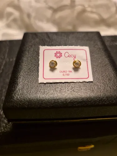 Brinco ouro 18k 750
