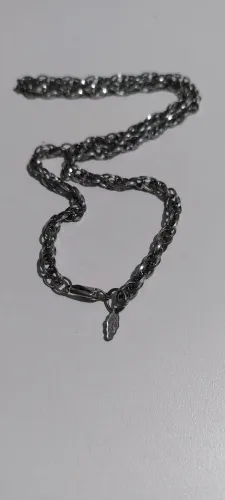 Colar masculino aço inox 50,5cm.