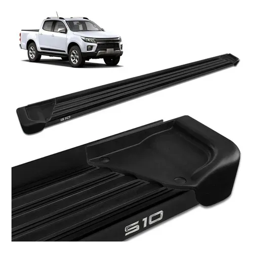 Estribo Gtnox S10 Cabine Dupla 2012 A 2025 Alumínio Preto 
