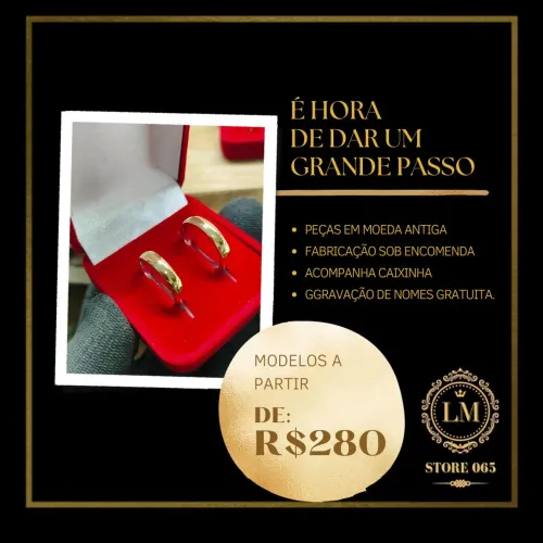 FABRICAÇÃO DE ALIANÇAS 100% MOEDA ANTIGA