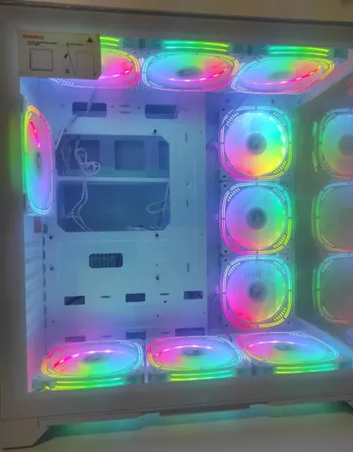 Gabinete Gamer Branco Aquário Com 10 Fans ARGB ATX (NOVO)